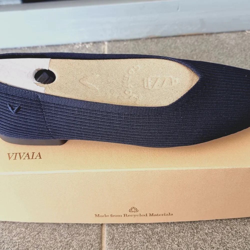 Navy ballet flats, S8.5 (EU 39.5) - Picture 4 of 5